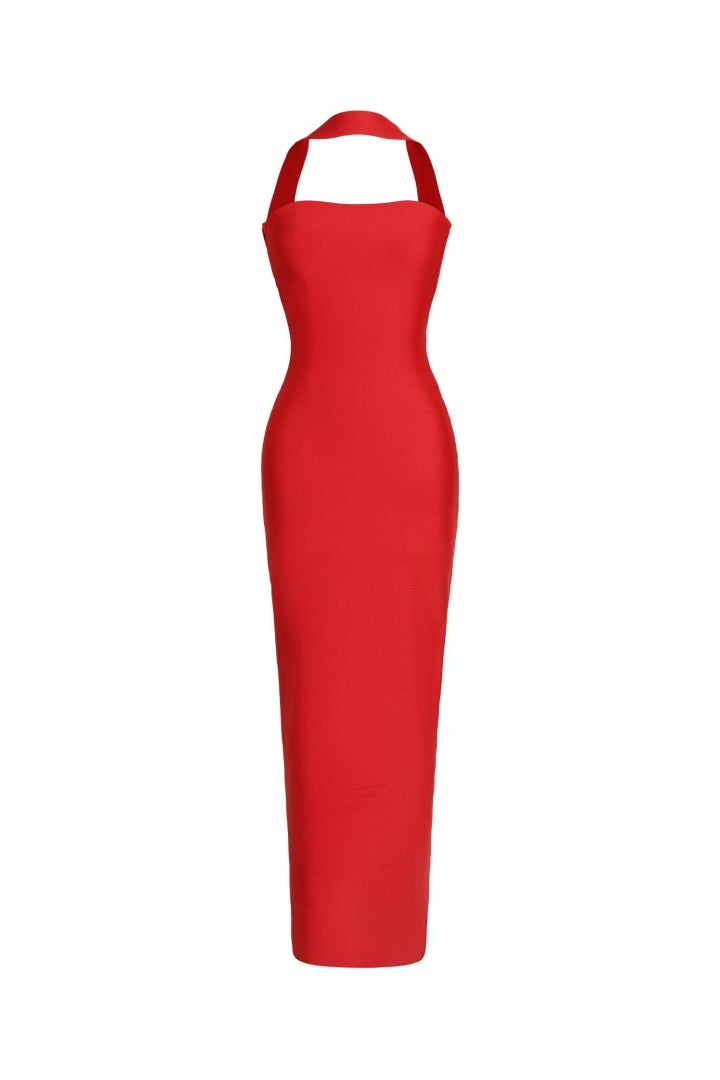 Rosee Red Long Evening Dress