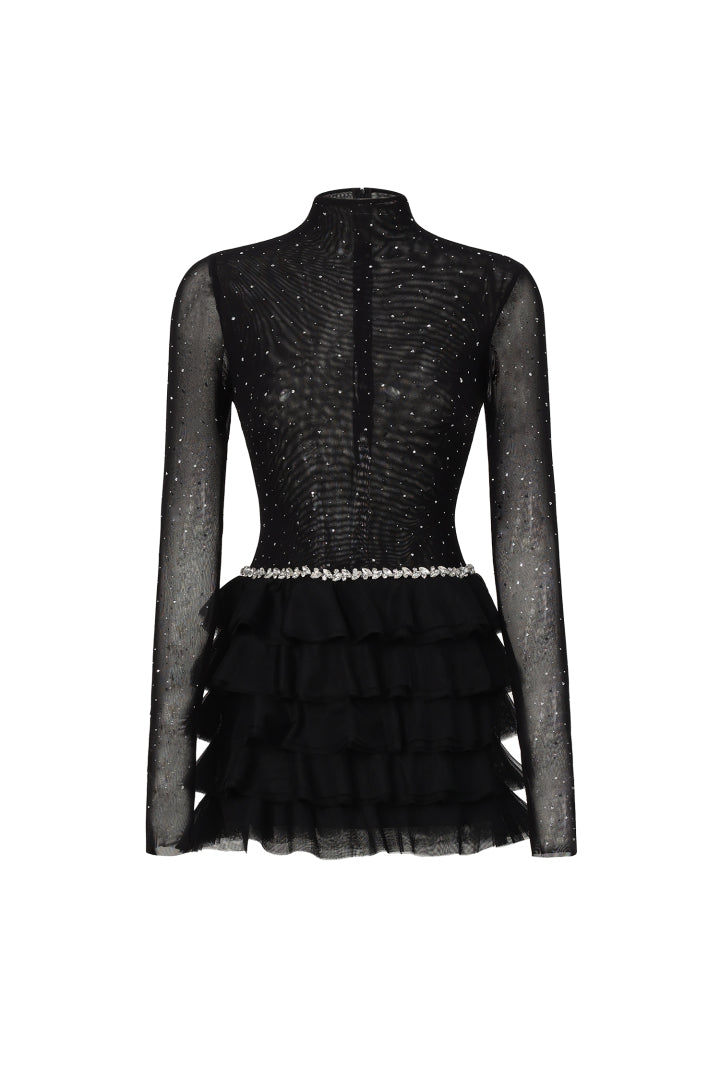 Kerta Black Evening Dress