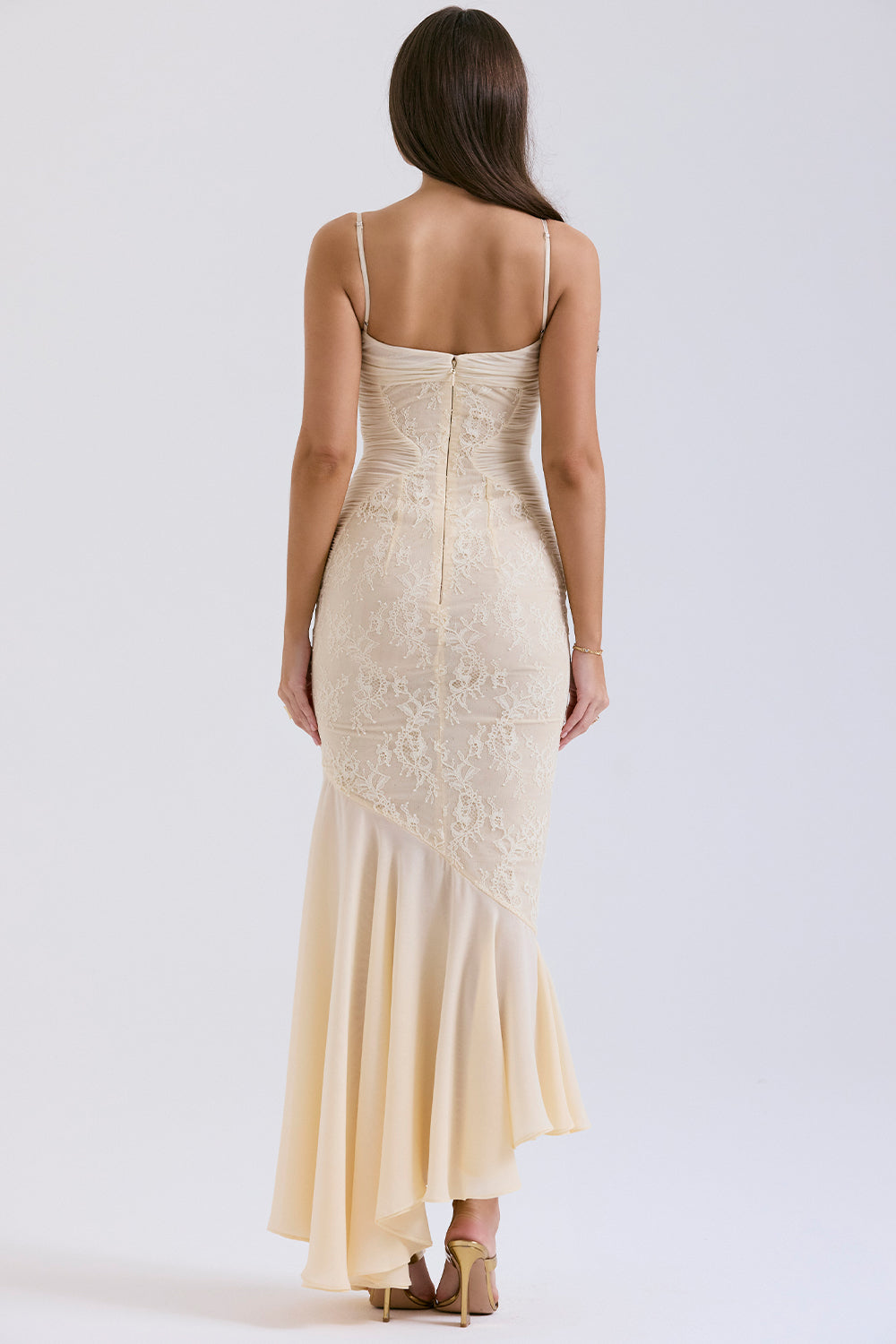 Felicia Strapless Vanilla Evening Dress
