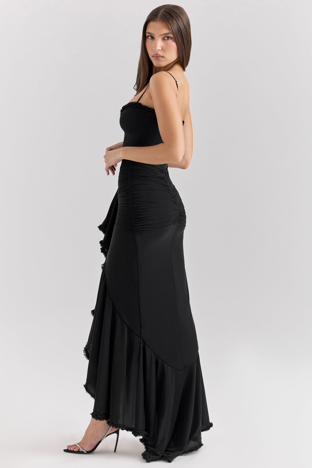 Gabbi Strapless Black Evening Dress