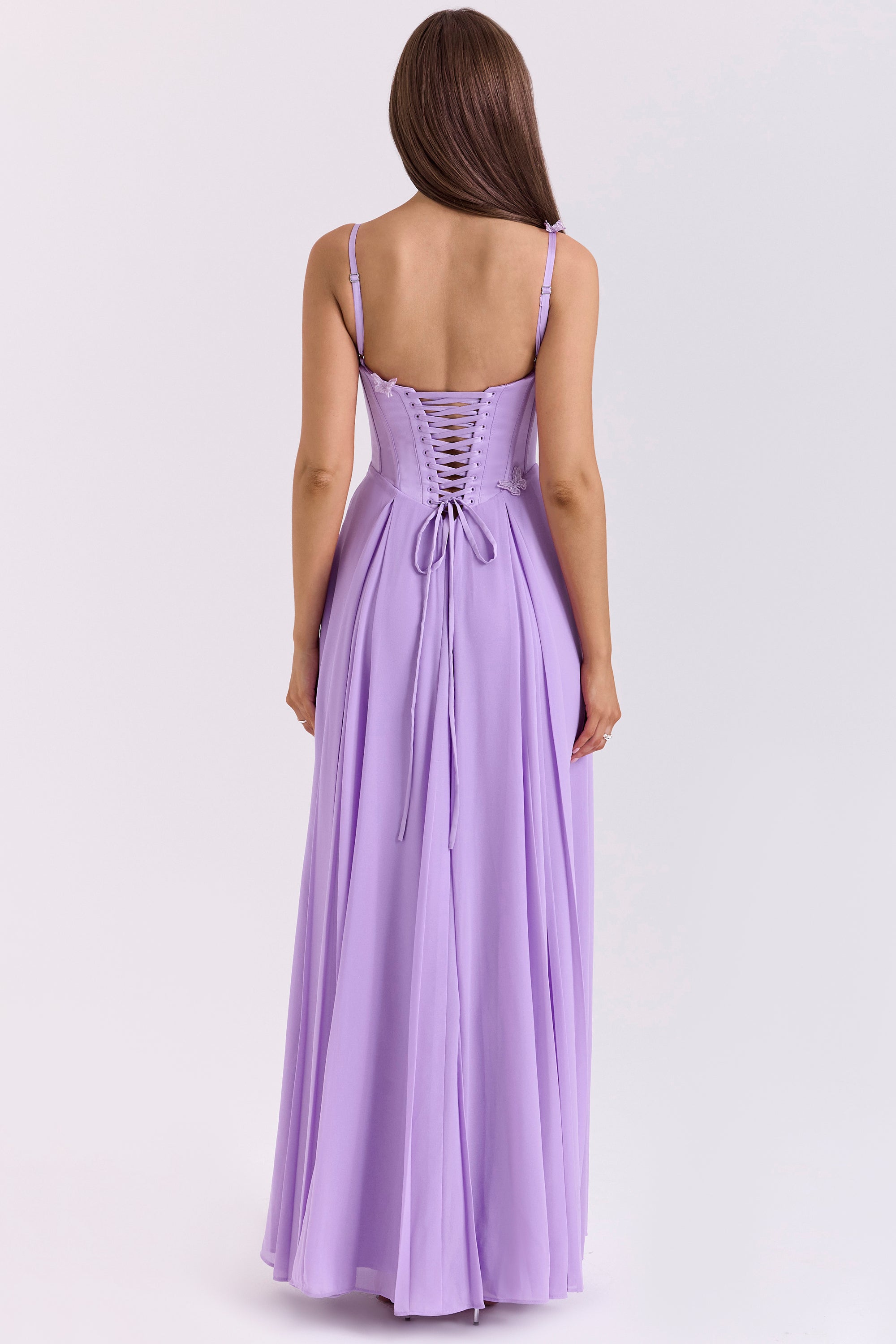 Pascha Strapless Orchid Long Evening Dress