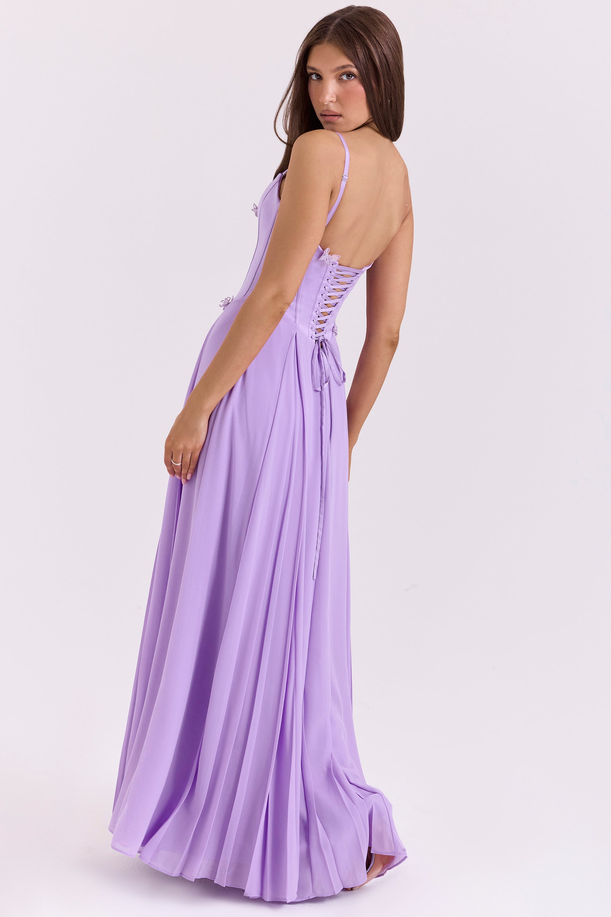 Pascha Strapless Orchid Long Evening Dress