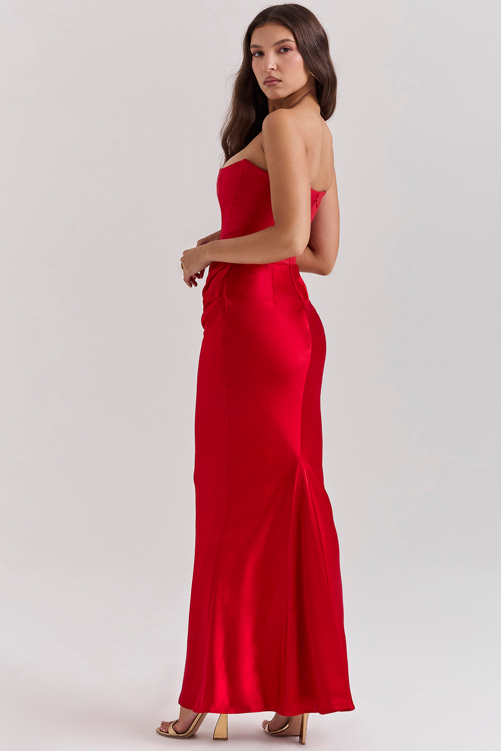 Persephone Strapless Take Red Long Evening Dress